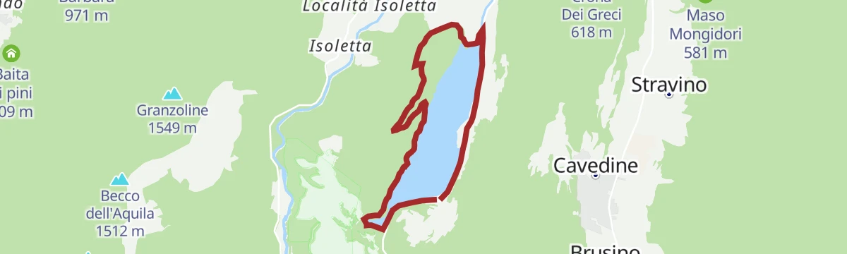 Route map: Lake Cavedine loop